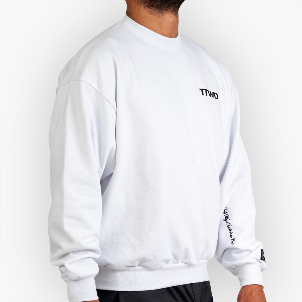 The TTWD Pure Crew Sweatshirt WHITE The Arm Bar Soap Company