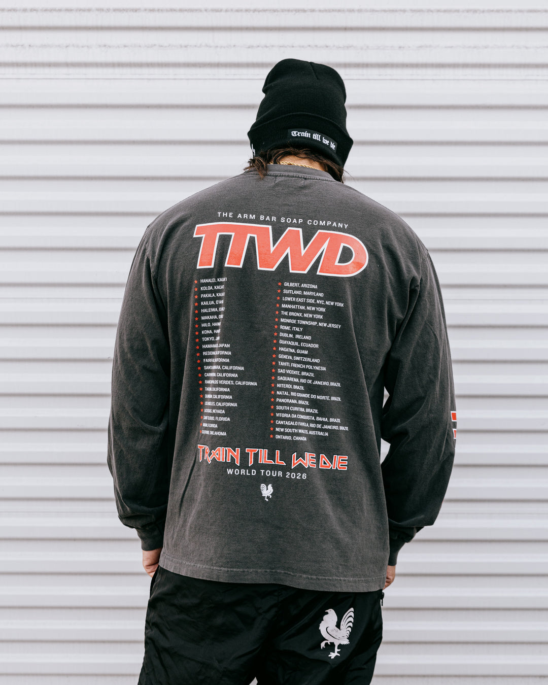 The TTWD World Tour Longsleeve Tee - Vintage Black – The Arm Bar