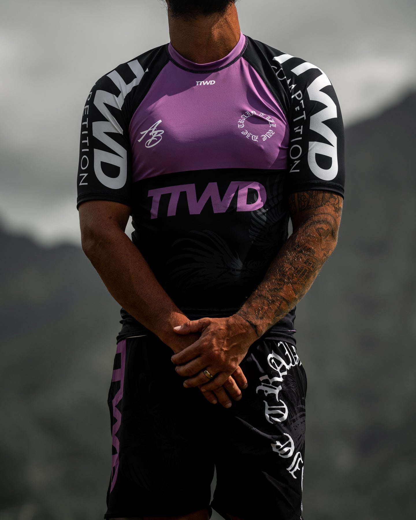 The TTWD COMP. Rash Guard - Purple – The Arm Bar Soap Company