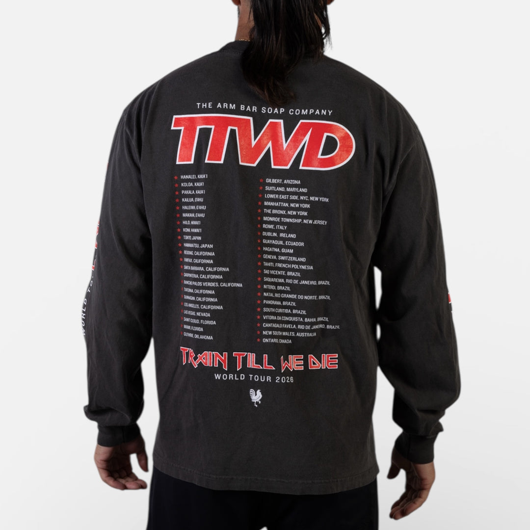 The TTWD World Tour Longsleeve Tee - Vintage Black – The Arm Bar